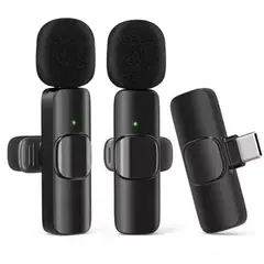 IMPORTADO MC - Micrófono Inalámbrico Solapero Pechero 2 En 1 Celular Usb C