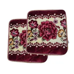 GENERICO - Pack 2 Alfombras de flores de 50x50cm - Rojo