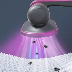 GENERICO - MINI ASPIRADORA INALÁMBRICA DE MANO ANTI ÁCAROS CON LUZ UV