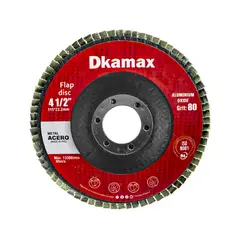 DKAMAX - 10 pzs disco flap 4 1 / 2 " grano P80 DKAMAX