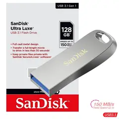 SANDISK - Sandisk Memoria USB 3.1 128GB Speed 150Mbps Ultra Luxe