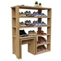 MUEBLES MACRUMO - Zapatera estante con banco incluido - color Tribeca