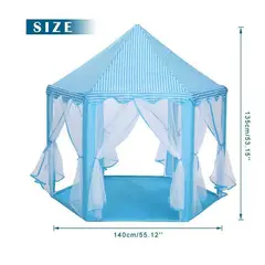 GENERICO - Carpa Castillo Armable Modelo Princesa-CELESTE