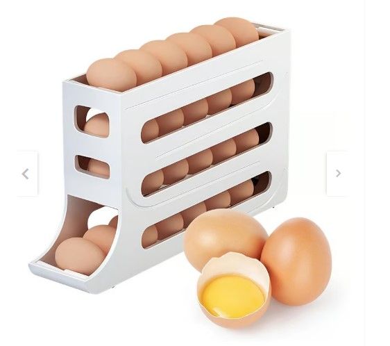 Porta huevos dispensador de huevos 4 niveles plastico