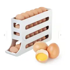 GENERICO - Porta huevos dispensador de huevos 4 niveles plastico