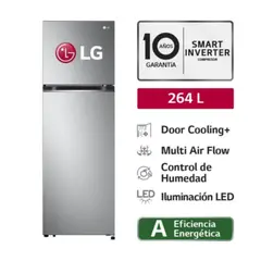 LG - REFRIGERADORA  TOP FREEZER GT26BPP PLATEADA.