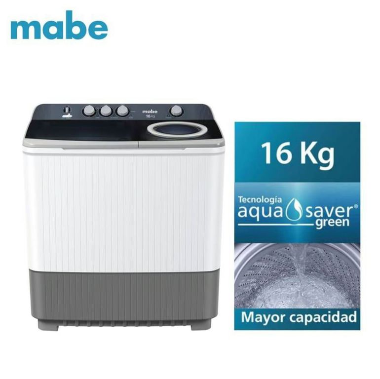 Lavadora Mabe LMD6124PBBB0 Semiautomatica 16 Kg Blanco