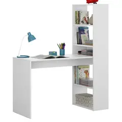 TU MESITA - Escritorio con Estantes Moderno Ringo color Blanco