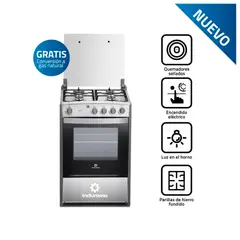 INDURAMA - Cocina a Gas Viena 4 Hornillas Croma.