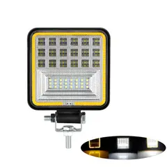 GENERICO - Faro Piarata LED-42” Cuadrado Multivoltaje 6500K 126W Borde Ambar