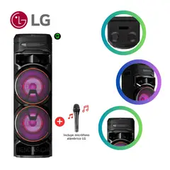 LG - Torre de sonido LG XBOOM RNC9 Doble Woofer - Karaoke