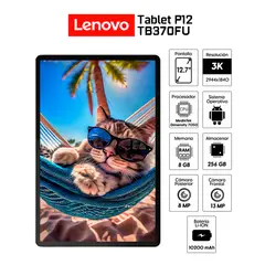 LENOVO - Tablet Tab P12 TB370FU 8gb+256gb+Teclado Y Lápiz Wi-fi–Pantalla 12.7 3K Octa-Core