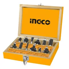 INGCO TOOLS - KIT 12 FRESAS INGCO 6 MM TROMPO ROUTER FRESADORA - AKRT1201