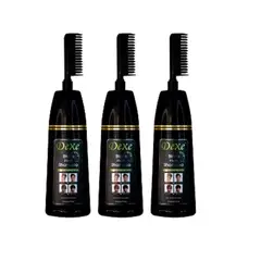 DEXE - Shampoo Tinte Negro Versión Peine 200ml 3 Unidades