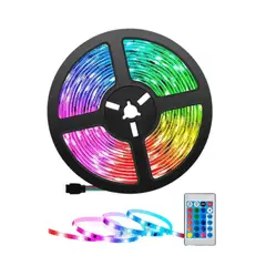 GENERICO - Cinta Led RGB 2835 Control Remoto + Fuente Adaptador KIT 3M