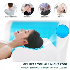GENERICO - Almohada Memory Foam Espuma Viscoelástica Ortopédica Sueño Genieka.