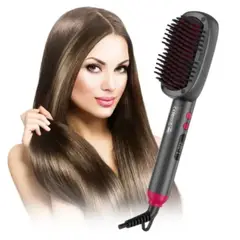 GENERICO - Peine Alisador ROZIA Plancha Secadora de Cabello Cepillo Cerámico