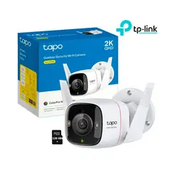 TP LINK - Cámara de Seguridad Tp-Link Tapo C325WB 2K 4MP Ip PoE Wi-Fi Exterior + Micro SD 128GB
