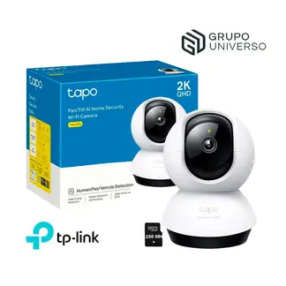 TP LINK - Cámara de Vigilancia IP Tapo C220 Gira 360° 2K 4MP + Micro SD 256GB