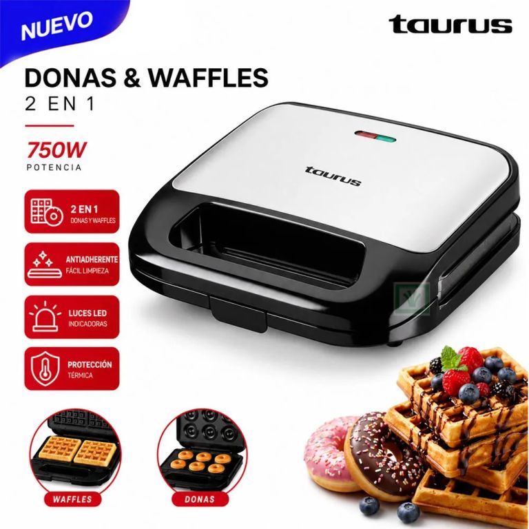 Maquina De Donas & Wafles Mod Dofles 2 En1 Taurus