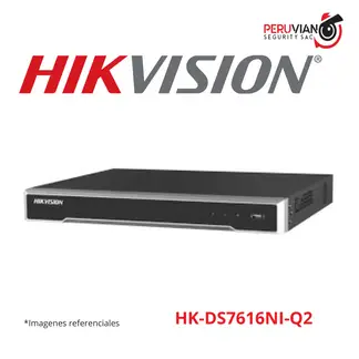 HIKVISION - NVR 16CH Hasta 8Mp Soporta 2HDD6TB HK-DS7616NI-Q2