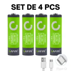 CAFINI - 4 unidades de Pilas AA Recargables