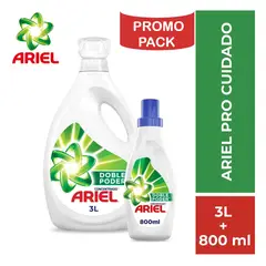 ARIEL - Detergente líquido 3 litros+800ml PROMO PACK 3.8 LT