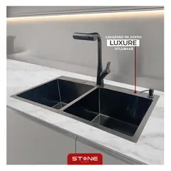 STONE - LAVADERO LUXURE STLU8448 C/PORTACUCHILLO Y DISP JABON