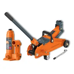 TRUPER - Gata lagarto 2 t + gata botella 2 t y medidor 120psi