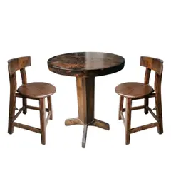 GENERICO - Mesa Juego comedor con silla hollywood en madera- Viene Armado