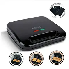 WHITELINE - Sandwichera Placas Intercambiables 3 en 1 Whiteline.