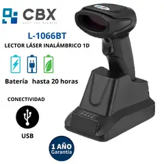 CBX - LECTOR CODIGO DE BARRA NEGRO L-1066BT INALÁMBRICO 1D USB