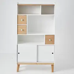 VENTITAS HOME - Ropero Infantil Petunia Color Duna y Blanco