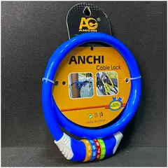 GENERICO - Cable antirrobo con clave para bicicleta de niños - Azul