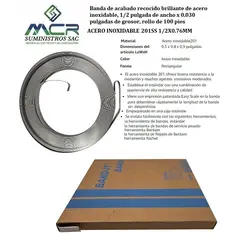 BAND IT - CINTA ZUNCHO O FLEJE DE ACERO INOXIDABLE DE MEDIA PULGADA X 30.5 METR