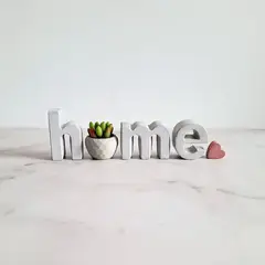CONKRETE - Set de letras decorativas home + Planta Suculenta