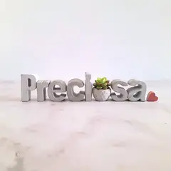 CONKRETE - Set de letras decorativas Preciosa + Planta Suculenta