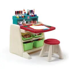 STEP 2 - Escritorio para niños con Pizarra 2 en 1 con Banquito