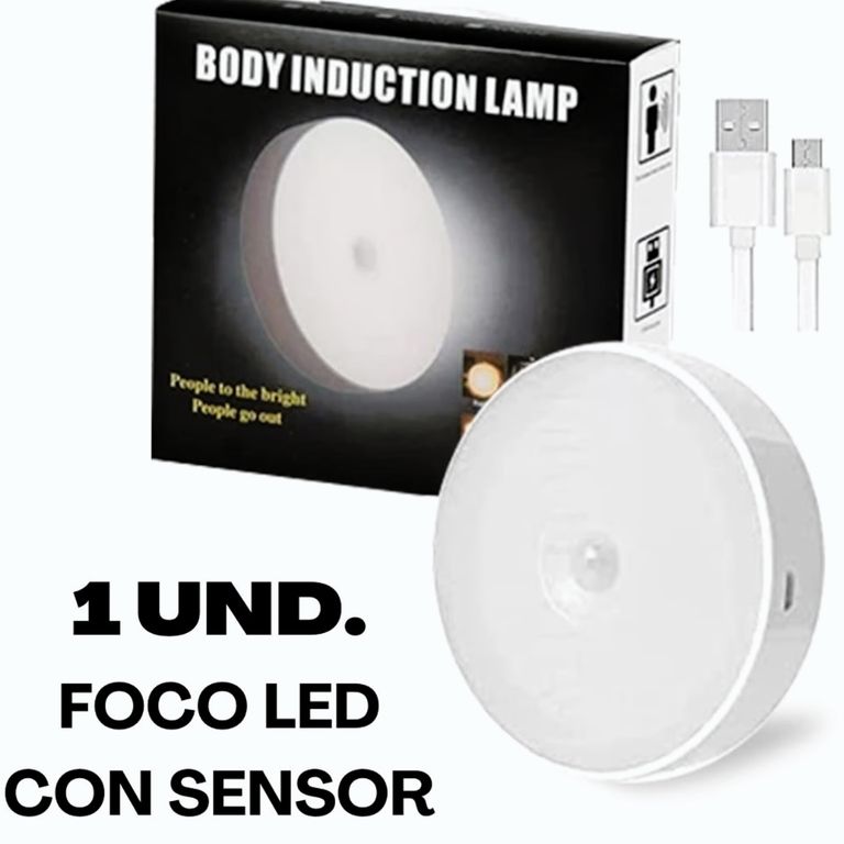 Foco Lampara Led con Sensor Recargable