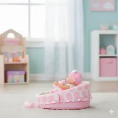 GENERICO - Juguete Bebe Realista Bonnie con Moises