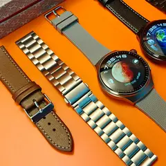 GENERICO - SMARTWATCH  HW6 MAX PANTALLA AMOLED , 3 CORREAS ELEGANT, COLOR PLATA