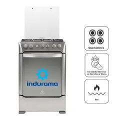 INDURAMA - Cocina a Gas 4 Quemadores Vercelli Zafiro Croma