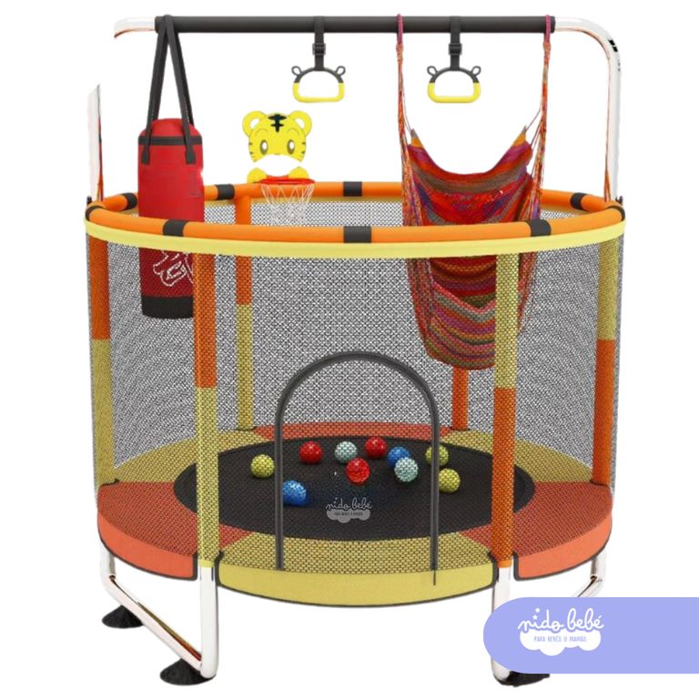 Juego CAMA SALTARINA FULL SMILE Amarillo con Naranja