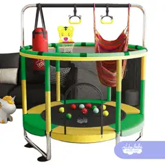 GENERICO - Juego CAMA SALTARINA FULL SMILE Amarillo con Verde