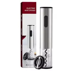 GENERICO - Sacacorcho Eléctrico Automático de Acero Inoxidable Para Vino HC-P002