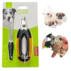 GENERICO - Alicate Cortauñas Perros-Mascotas NUNBELL Ovalado Anaranjado