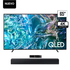 SAMSUNG - TELEVISOR SAMSUNG 65 QLED 4K UHD SMART TV TIZEN QN65Q60DAGXPE.
