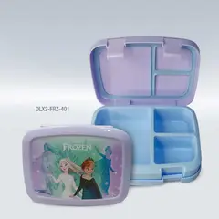 GENERICO - LONCHERA TIPO BENTO 3 DIVISIONES ANTIDERRAME FROZEN