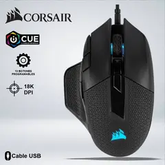 CORSAIR - MOUSE GAMER CORSAIR NIGHTSWORD RGB 12K DPI PESAS AJUSTABLES