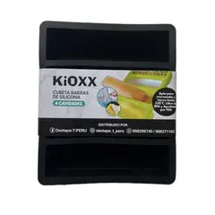 KIOXX - Cubeta de Silicona Barras 4 Cavidades KiOXX Negra